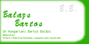 balazs bartos business card