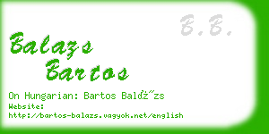 balazs bartos business card